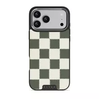 Retro Grid - iPhone 17 Pro Max Case, Elite Dark (MagSafe) / Silver