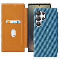 Samsung Galaxy S25 Ultra dėklas - AVIZAR - Anglies pluoštas - Vaizdo palaikymas - Anti-RFID - Mėlynas