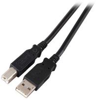 EFB USB 2.0 A-B cable, St.-St., 3m, black, Classic
