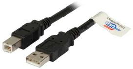EFB USB 2.0 A-B cable, St.-St., 5m, black, Premium
