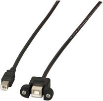 EFB USB 2.0 Extension B-B, St. Installation Socket, 1m, sw, Classic