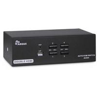 Inter Tech Inter-Technology KVM Switch AS-42HA HDMI, 4 Port, Metal