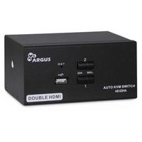 Inter Tech Inter-Technology KVM Switch AS-22HA HDMI, 2 Port, Metal