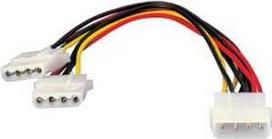 Equip SATA power cable 2x5.25-5.25 pc/unit 0.20m black polybag