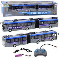 Rc autobusas Lean Toys Poloice 22929, 1:32, mėlyna sp./pilka sp.