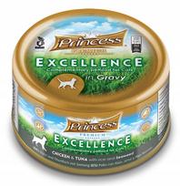 Šlapias kačių maistas Princess Excellence, vištiena/tunas/jūros dumbliai, 0.070 kg