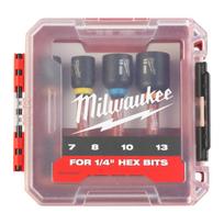 Milwaukee smūginis suktuvas SHOCKWAVE GEN II Mag ShW Impact Duty Nut Driver Set 4932492445, 4 vnt, ⌀ 7/8/10/13 mm, magnetinis