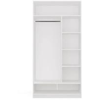 Top E Shop spinta OPENO M-MP-SZ-OPN-1W6P-BIA, 1000mm, 500mm, 2000mm, 16mm, balta, moderni, laisvai stovinti, pakaba, lentynos