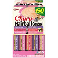 Inaba Churu Hairball Control kačių skanėstai, DLKIBNPRZ0115, 60x14g, suaugusioms katėms, plaukų kamuolių kontrole, vištienos, tuno
