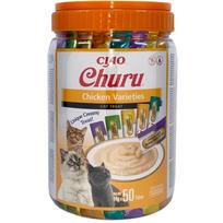 Inaba Churu Varieties Chicken DLKIBNPRZ0057, 50 x 14g, 8.5% baltymų, 0.5% riebalų, 88% drėgmės, vištienos skonio