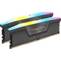 Corsair Atmintis VENGEANCE RGB DDR5 CMH32GX5M2D6000Z38, 32GB 2x16GB, DDR5-6000, CL38, 1.35V, 288-pin DIMM, AMD EXPO, RGB, juoda