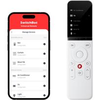 Switchbot Universalus pultas W4600000, 4 mygtukai, Bluetooth 4.2, infraraudonasis, WiFi, Matter, 2000mAh, USB-C, ekranas, baltas