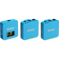 Rode Microphones belaidis mikrofonas Wireless GO Gen 3 WIGOGEN3BLU, 2.4GHz, 260m, 32-bit float, USB, 3.5mm, šviesiai mėlynas
