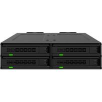 Icy Dock ExpressCage MB324V4P-B, nuimamas rėmas, 4x U.2/U.3 PCIe 4.0 NVMe SSD, 2x SlimSAS 8i, 64Gbps, 1x 5,25 col., juodas