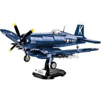 Cobi F4U-4 Corsair konstrukcinis žaislas COBI-2417, 520 vnt., 1:32, plastikas, karinis lėktuvas, atidaroma kabina, piloto figūrėlė