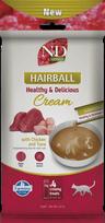 F08958 FARMINA N&D QUINOA CAT HAIRBALL - CREAM with Chicken&Tuna 4x15g (pak15), 1 vnt.