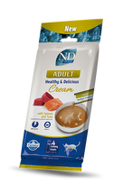 F08910 FARMINA N&D OCEAN CAT - CREAM with Salmon&Tuna ADULT 4x15g (pak15), 1 vnt.