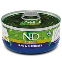 F02062 FARMINA N&D PRIME - CAT Wet Lamb&Blueberry ADULT 70 g (pak.24), 1 vnt.