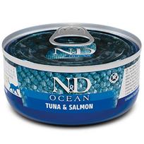 F02031 FARMINA N&D OCEAN - CAT Wet Tuna&Salmon ADULT 70 g (pak.24), 1 vnt.