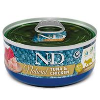 F06299 FARMINA N&D NATURAL - CAT Wet Tuna&Chicken ADULT 70 g (pak.24), 1 vnt.