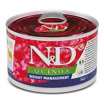 F02413 FARMINA N&D QUINOA - DOG Wet WEIGHT MANAGEMENT ADULT MINI 140 g (pak.6), 1 vnt.