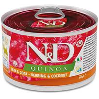 F02383 FARMINA N&D QUINOA - DOG Wet Herring&Coconut ADULT MINI 140 g (pak.6), 1 vnt.