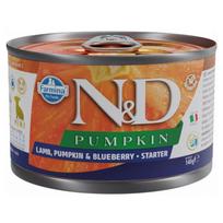 F02932 FARMINA N&D PUMPKIN - DOG Wet Lamb Pumpkin&Blueberry STARTER MINI 140 g (pak.6), 1 vnt.