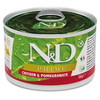 F02277 FARMINA N&D PRIME - DOG Wet Chicken&Pomegranate ADULT MINI 140 g (pak.6), 1 vnt.