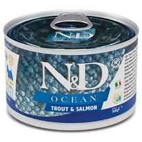 F02246 FARMINA N&D OCEAN - DOG Wet Trout&Salmon ADULT MINI 140 g (pak.6), 1 vnt.