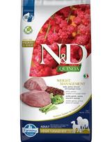 F42026 FARMINA N&D QUINOA - DOG Dry WEIGHT MANAGEMENT Lamb&Broccoli ADULT MED&MAX 7 kg, 1 vnt.
