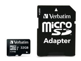 Verbatim 47041 Pro U3 Micro SDHC Atminties kortelė 32GB + microSD į SD Adapteris