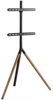Laikiklis Sinox Beslag Sinox Trikojis TV stovas ant grindų. 45"-65". Juodas ir riešutmedžio, 114,3 cm (45"), 165,1 cm (65"), 200 x 200 mm, 400 x 400 mm, 140°, riešutmedžio