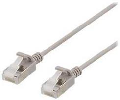 DELTACO U/FTP Cat6a tinklo kabelis, plonas, 3,8 mm skersmens, 1,5 m, pilkas