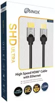 Sinox Beslag Sinox SHD HDMI kabelis 8K60Hz+E. 2m. Juodas, 2 m, HDMI Type A (Standard), HDMI Type A (Standard), 48Gbit/s, Juodas