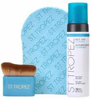 St Tropez Ultimate Tan Body Essentials Kit rinkinys Bronzing Mousse savaiminio įdegio putos 200 ml + savaiminio įdegio aplikatorius + šepetėlis