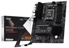 Pagrindinė plokštė MSI Pro B840-S EVO WIFI6E, AMD, Lizdas AM5, AMD Ryzen 7000 serija, AMD Ryzen 8000 serija, AMD Ryzen 9000 serija, Lizdas AM5, DDR5-SDRAM, 256GB