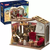 Puremind Harry Potter Sulankstomas medinis modelis scena Pokój Bendra Gryffindor dėlionė 3D DIY
