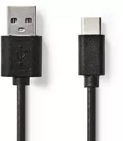 Kabelis USB Nedis 2.0 1 m USB A USB C 0,48Gbit/s Juodas (CCGL60601BK10)