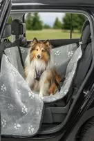 Trixie Siauras automobilio sėdynės užvalkalas šuniui su aukštais šonais, 0,5 × 1,45 m, pilkas/juodas (TX-13230)