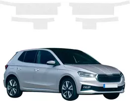 GrizzGlass Bespalvė techninė danga HeavyDuty Clear slenksčiams skirtam Skoda Fabia 4 (2021-2026) [4in1] (GRZ20834)