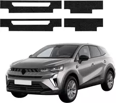 GrizzGlass Juoda techninė danga HeavyDuty Juodas slenksčiams, skirtiems Renault Symbioz (2024-2026) [4w1] (GRZ20407)