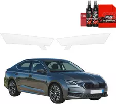 GrizzGlass bespalvė apsauginė plėvelė BodyShield priekiniams žibintams skirtiems Skoda Octavia 4 Liftback Facelift (2024-2026) [2w1] (GRZ22666)