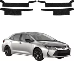 GrizzGlass Juoda techninė danga HeavyDuty Juodas ant slenksčių, skirta Toyota Corolla Sedan (2022-2026) [4v1] (GRZ20667)