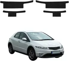 GrizzGlass Juoda techninė danga HeavyDuty Juodas ant slenksčių, skirta Honda Civic 8 Hatchback 5D (2009-2011) [4w1] (GRZ20502)