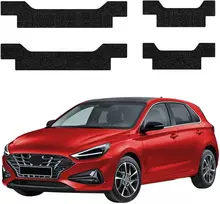 GrizzGlass Juoda techninė apsauginė plėvelė HeavyDuty Juodas ant slenksčių, skirta Hyundai i30 Hatchback (2020-2026) [4w1] (GRZ20450)
