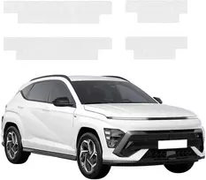 GrizzGlass bespalvė techninė HeavyDuty Clear danga slenksčiams, skirta Hyundai Kona N-Line (2023-2026) [4w1] (GRZ20950)