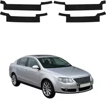 GrizzGlass juoda techninė danga HeavyDuty Juodas slenkstinėms plokštėms, skirtoms Volkswagen Passat B6 Sedan (2005-2010) [4v1] (GRZ20681)