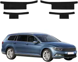 GrizzGlass Juoda techninė HeavyDuty Juodas danga slenksčiams, skirtiems Volkswagen Passat B8 Kombi (2014-2022) [4w1] (GRZ20543)