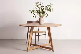 Venture Design Valgomojo stalas Yakidon, Ø 120 cm, apvalus