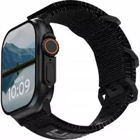 Urban UAG Metropolis – universalus nailoninis dirželis Apple Watch 44mm-49mm (Apple Watch 4-11, SE 1-3, Ultra 1-3) (juodas / juodas titanas) (194159114037)